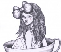 Girl in Teacup